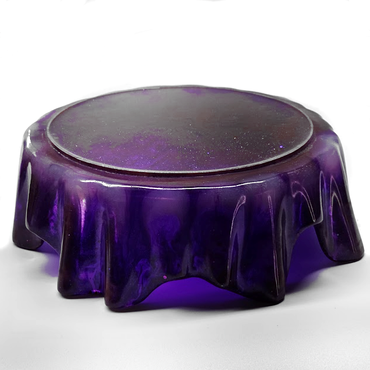 Decorative Resin Candy Bowl for Home Decor, Flower Vase, Waterfall Vase, Gift for Women   (Purple)
