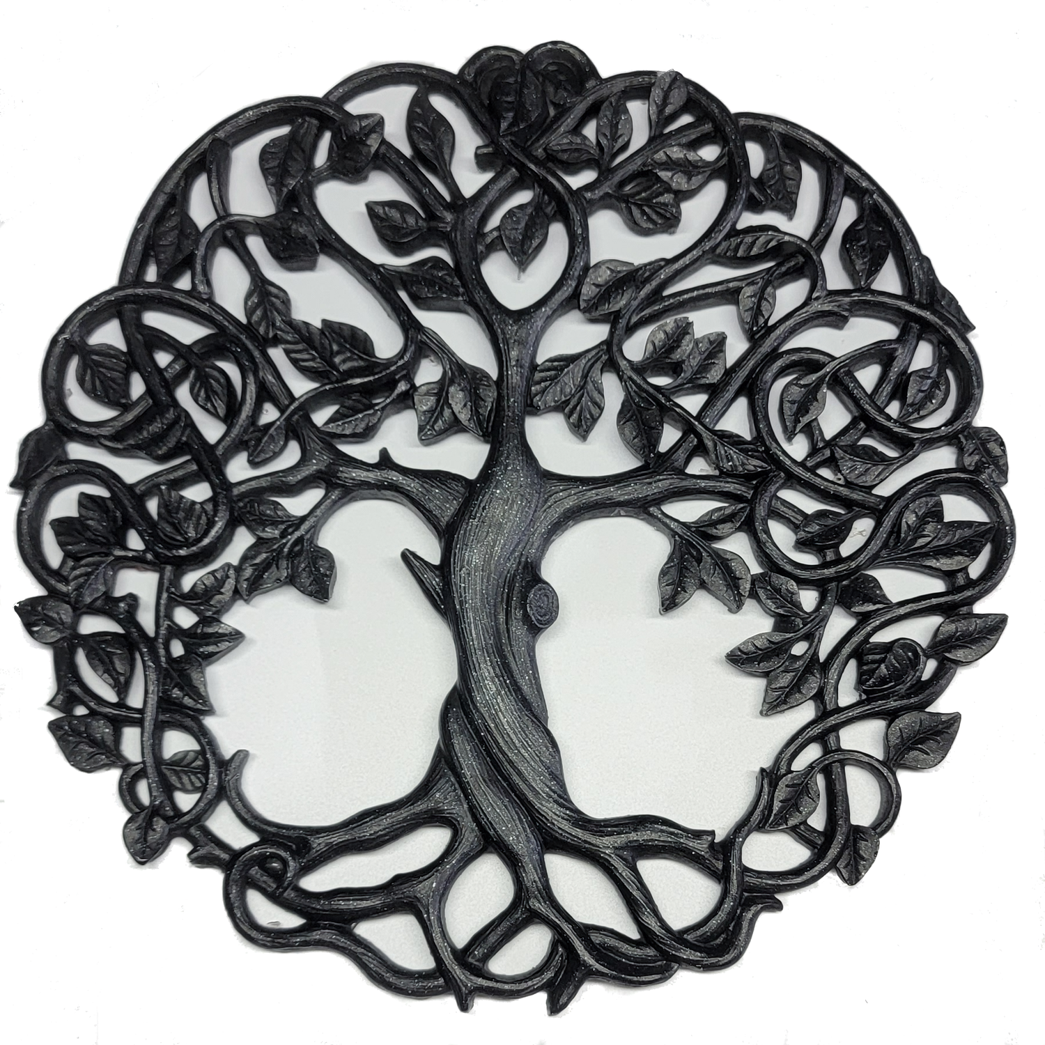 Tree of Life Wall Plaque Black 11 5/8 Inches Decorative Spiritual Celtic Garden Art Sculpture (Black)…