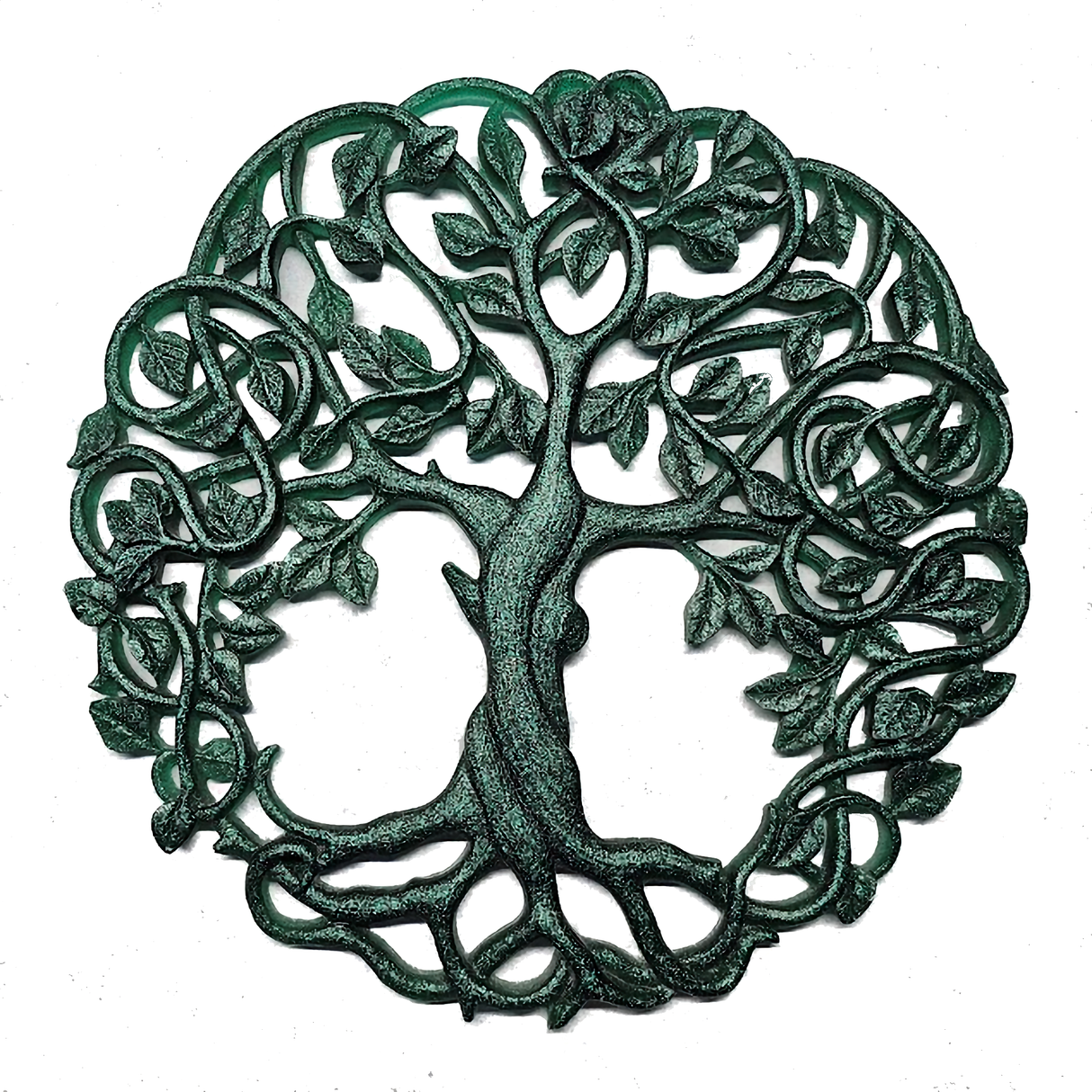 Tree of Life Wall Plaque 11 5/8 Inches Decorative Spiritual Celtic Garden Art Sculpture (Green)
