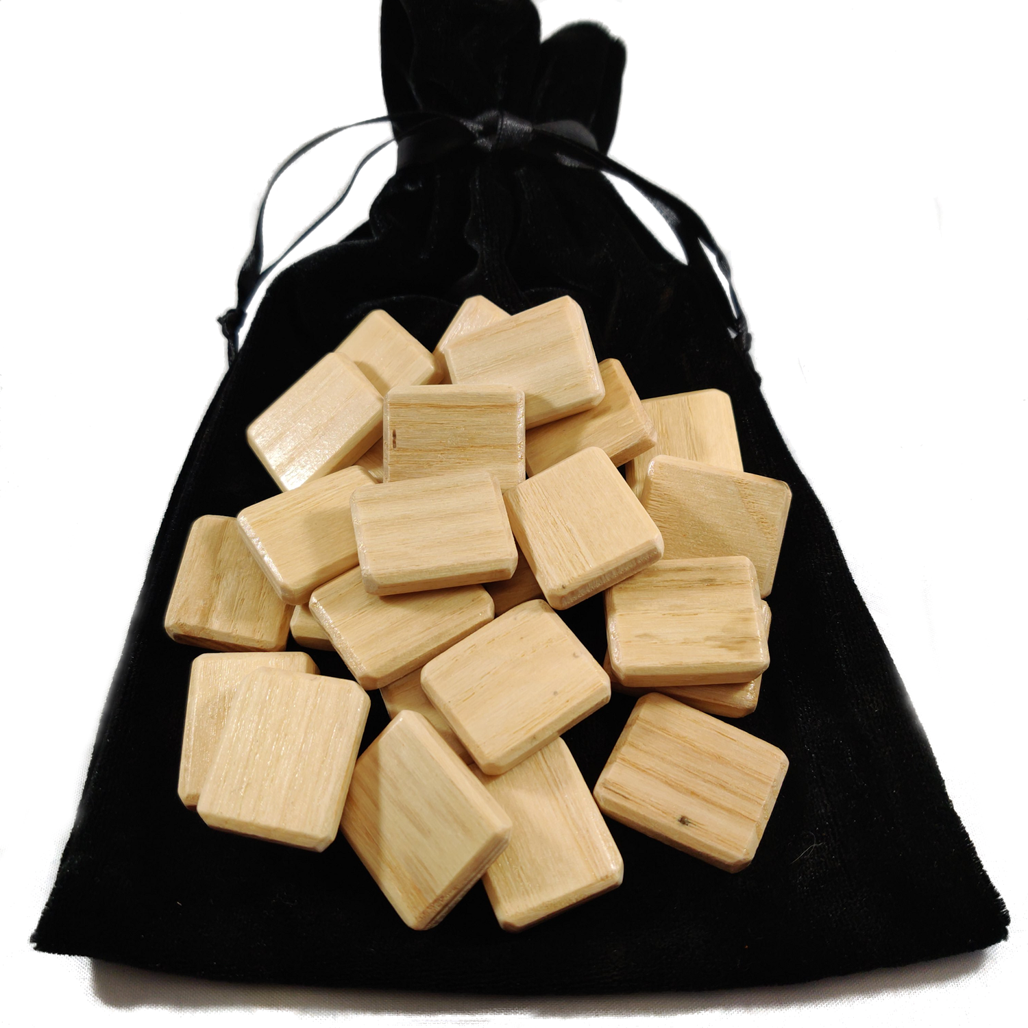 Wooden Runes Set Unfinished Blank Runes- Do it Yourself Kit - with Booklet - Elder Furthark Alphabet Viking Runes for Divination and Healing (Maple)