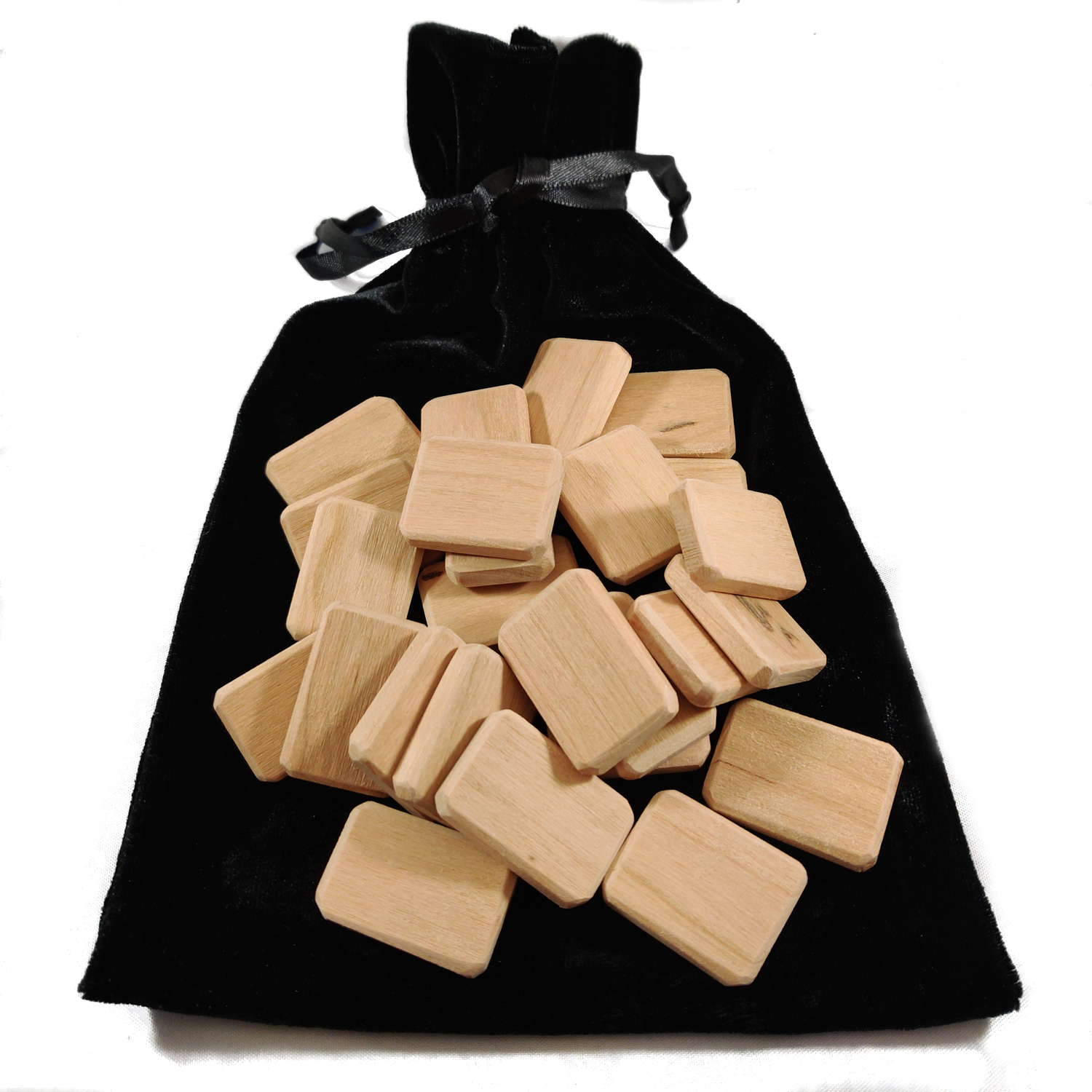 Wooden Runes Set Unfinished Blank Runes- Do it Yourself Kit - with Booklet - Elder Furthark Alphabet Viking Runes for Divination and Healing (Cherry)