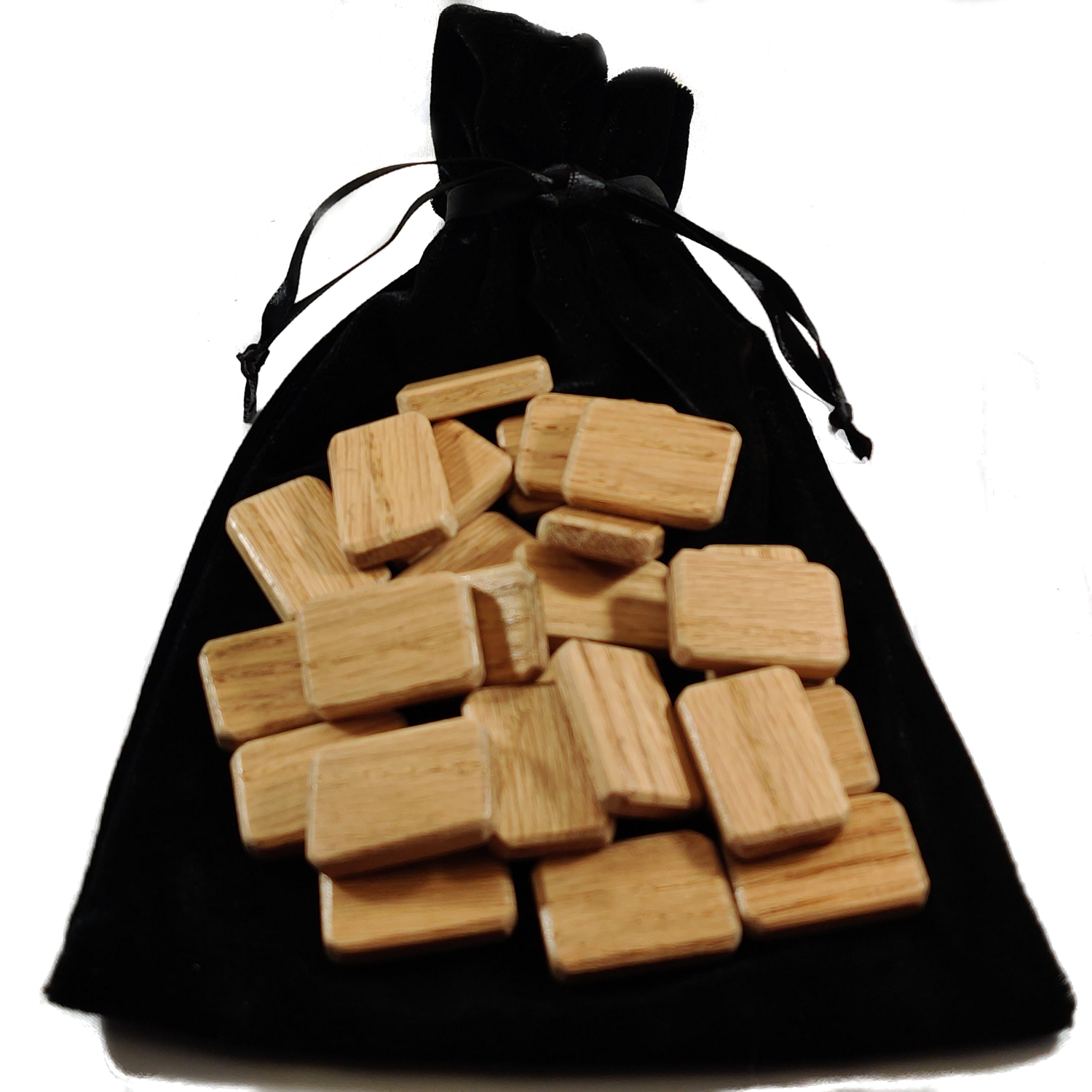 Wooden Runes Set Unfinished Blank Runes- Do it Yourself Kit - with Booklet - Elder Furthark Alphabet Viking Runes for Divination and Healing (Oak)